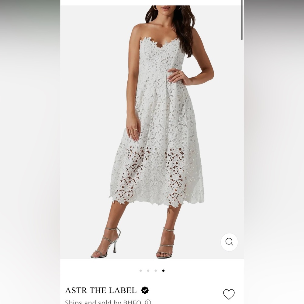 Anaya Womens Crochet Midi Cocktail And Party Dress